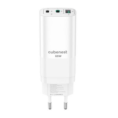 Cubenest PD GaN Adaptér 65W S3D0 - bílý
