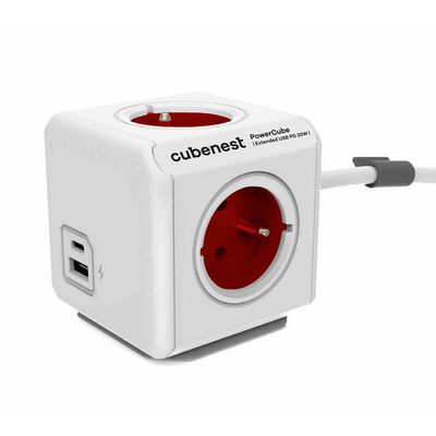 Cubenest PowerCube Extended USB A+C PD 20 W - červená