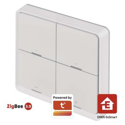 GoSmart Přenosný ovladač scén IP-2004ZW, ZigBee 3.0, 4-tlačítkový