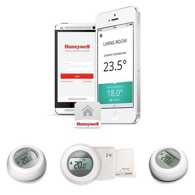 Honeywell Home EvoHome Round Home Connected Y87RFC2074, sada termostat, relé, gateway