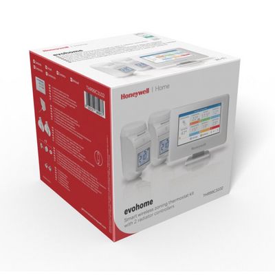 Honeywell Home EvoHome Starter Set 2 Kotel CZ THR99C3112, EvoHome Touch WiFi + 2x termohlavice HR92 + BDR91
