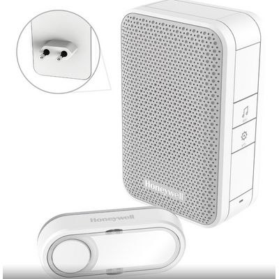 Honeywell Home DC312SP2USB bezdrátový zvonek Series 3, 6 melodií, základna do zásuvky s USB nabíječkou