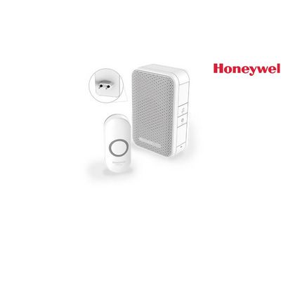 Honeywell Home DC311NP2 bezdrátový zvonek Series 3, 4 melodie, základna do zásuvky bílá, design. tlačítko