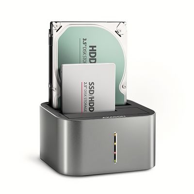 AXAGON ADSA-DC, USB-C 5Gbps - 2x SATA 6G 2.5/3.5 SSD/HDD CLONE DUAL dokovací stanice