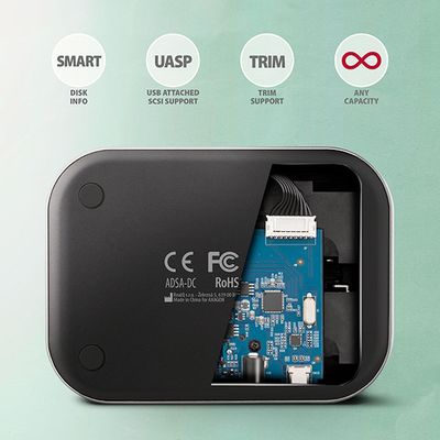 AXAGON ADSA-DC, USB-C 5Gbps - 2x SATA 6G 2.5/3.5 SSD/HDD CLONE DUAL dokovací stanice