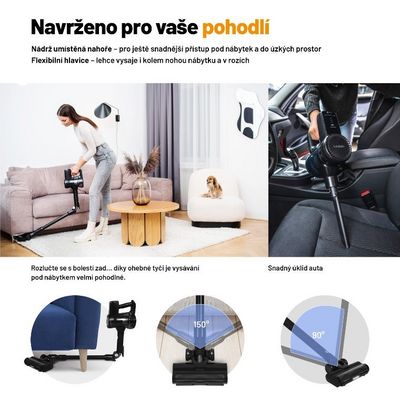 Lauben Stick Vacuum 2in1 Pet Plus 400BC - tyčový vysavač 2v1