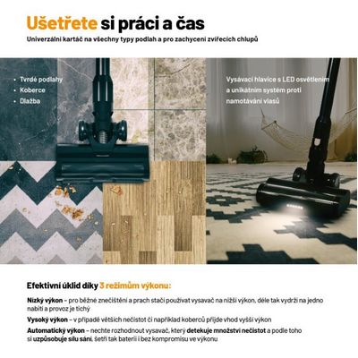 Lauben Stick Vacuum 2in1 Pet Plus 400BC - tyčový vysavač 2v1