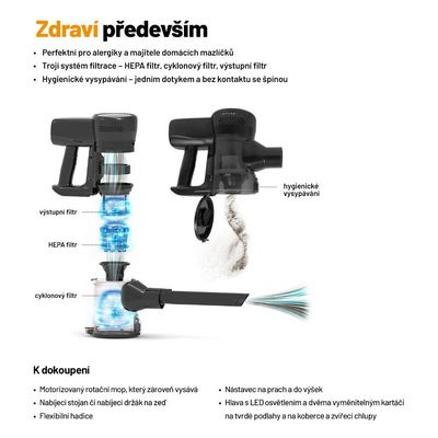 Lauben Stick Vacuum 2in1 Pet Plus 400BC - tyčový vysavač 2v1