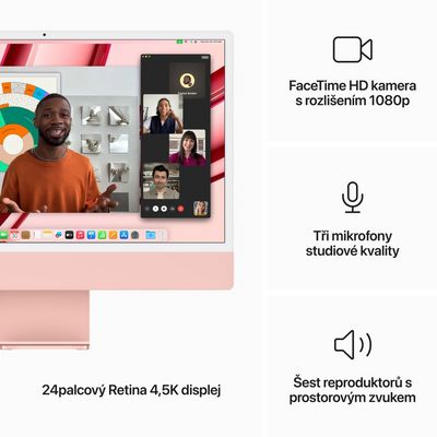 Apple iMac 24 M3 CZ Pink (MQRU3CZ/A)