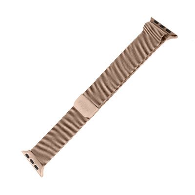 Síťovaný nerezový řemínek FIXED Mesh Strap pro Apple Watch 38/40/41mm, růžove zlatý