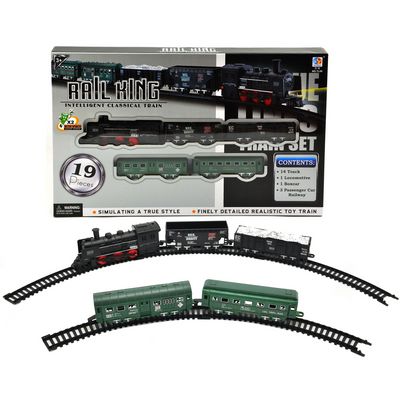 Teddies vlak s kolejemi Rail King