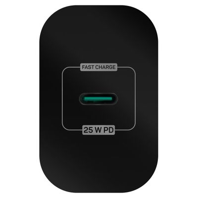 CONNECT IT Voyager2 nabíjecí adaptér 1×USB-C, 25W PD, černá