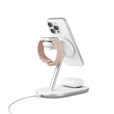 Epico 3in1 MagSafe Charging Stand - Charging for iPhone 15W - bílá