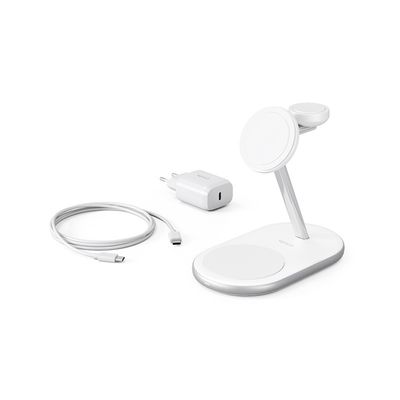 Epico 3in1 MagSafe Charging Stand - Charging for iPhone 15W - bílá