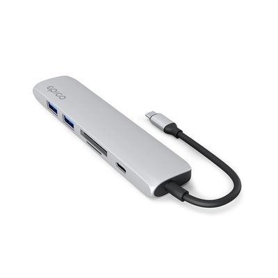 Epico 6in1 Aluminium Hub 8K with USB-C connector - stříbrná