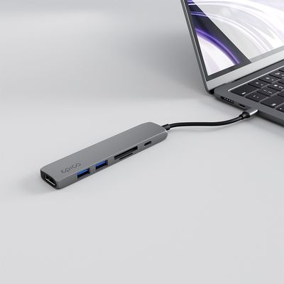 Epico 6in1 Aluminium Hub 8K with USB-C connector - vesmírně šedá