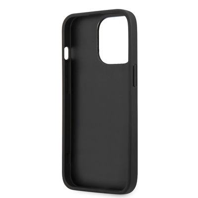 Guess PU 4G Metal Logo Zadní Kryt pro iPhone 13 Pro Max Grey
