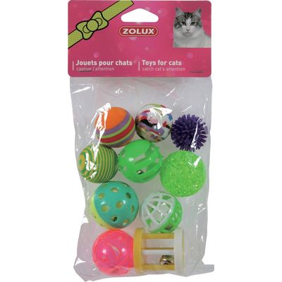Zolux sada míčků 10ks 4cm mix barev