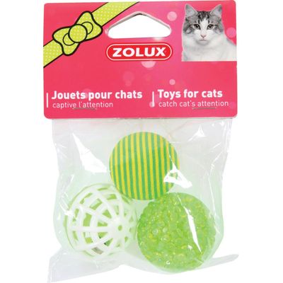 Zolux sada míčků 3ks 4cm zelená