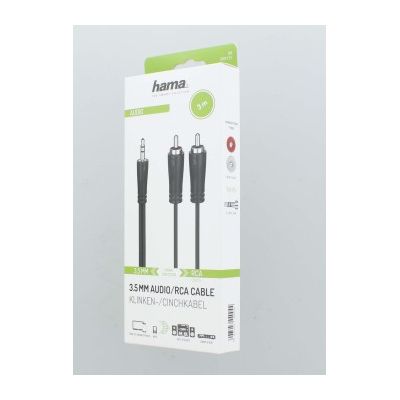 Hama audio kabel jack-2cinch, 3 m