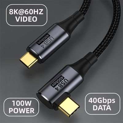 PremiumCord USB4 Gen 3x2 40Gbps 8K@60Hz 240W Thunderbolt 3 kabel 0,8m