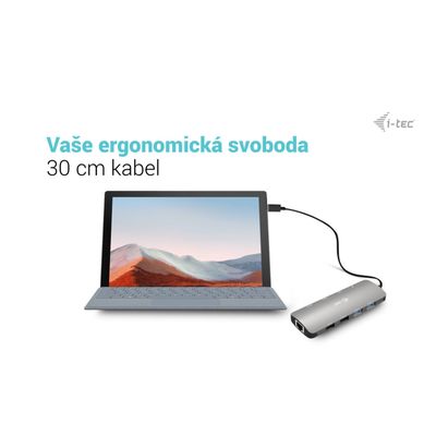 i-tec USB-C Metal Nano 2x HDMI Docking Station, PD 100W