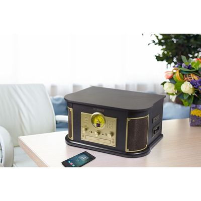 Technaxx Bluetooth přehrávač CD/gramofon/kazeta, konvertor – převod do MP3 formátu (TX-103)