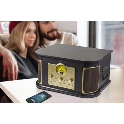 Technaxx Bluetooth přehrávač CD/gramofon/kazeta, konvertor – převod do MP3 formátu (TX-103)