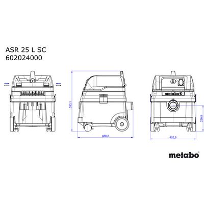 Metabo ASR 25 L SC Vysavač