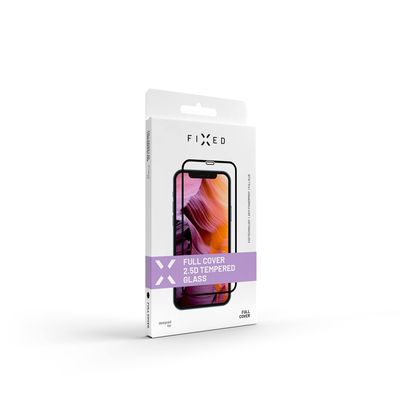 Ochranné tvrzené sklo FIXED Full-Cover pro Apple iPhone 14, lepení přes celý displej, černé