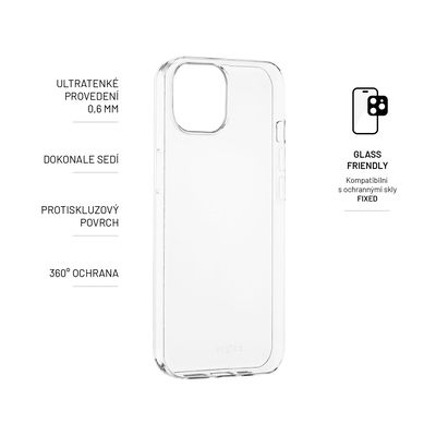 Ultratenké TPU gelové pouzdro FIXED Skin pro Apple iPhone 14, 0,6 mm, čiré