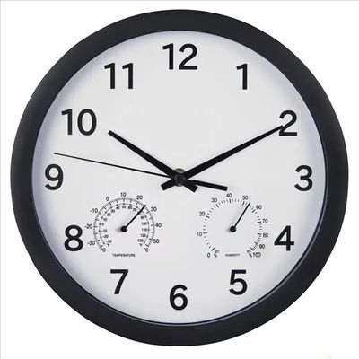 Hama Pure Plus, nástěnné hodiny s teploměrem/ vlhkoměrem, 25 cm, tichý chod