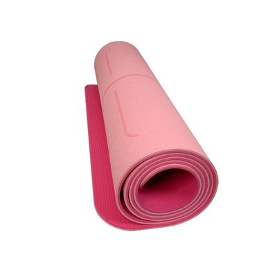 Podložka LIFEFIT YOGA MAT RELAX DUO, 183x58x0,6cm, růžová