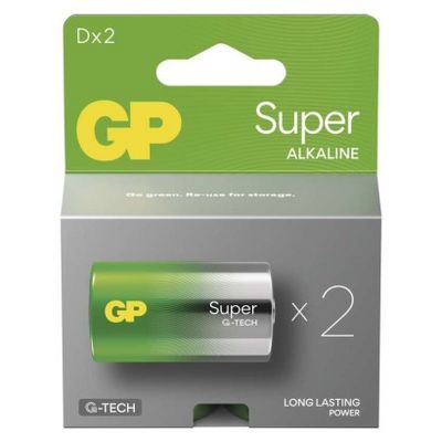 GP alkalická baterie SUPER D velké mono (LR20) 2pack