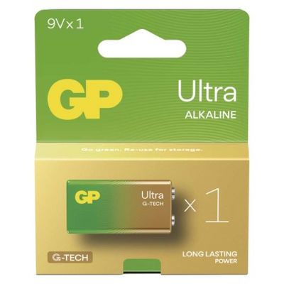 GP alkalická baterie ULTRA 9V (6LR61) 1Ks