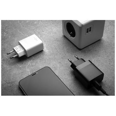 Síťová nabíječka FIXED s 2xUSB výstupem, 17W Smart Rapid Charge, bílá