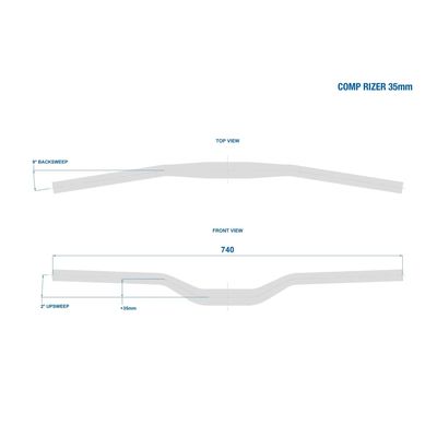 Ritchey Comp Rizer - 740mm x 35mm, 9°