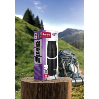 Lamart LT4052 Termoska CUP 480 ml, černo-bílá