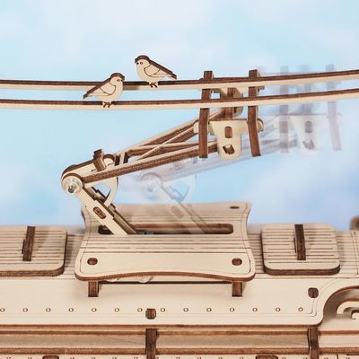 RoboTime 3D dřevěné mechanické puzzle Tramvaj
