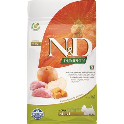 N&D PUMPKIN DOG Adult Mini Boar & Apple 800g granule pro psy