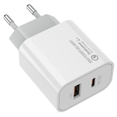 ColorWay CW-CHS037PD-WT, 1x USB a 1x USB-C, 30W, bílá