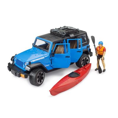 Bruder Jeep Wrangler Rubicon s kajakem a figurkou 1:16