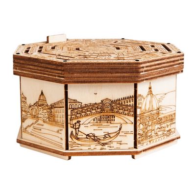 EscapeWelt 3D dřevěná skládačka hlavolamu Secret Maze Box