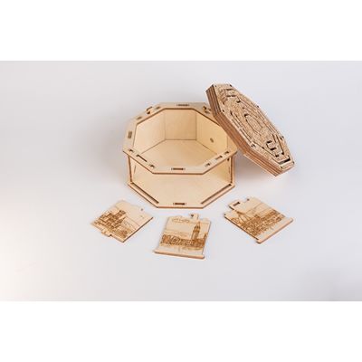 EscapeWelt 3D dřevěná skládačka hlavolamu Secret Maze Box
