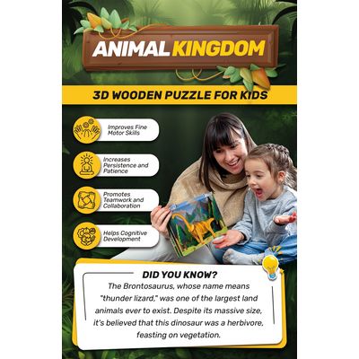 EscapeWelt 3D dřevěné puzzle Brontosaurus