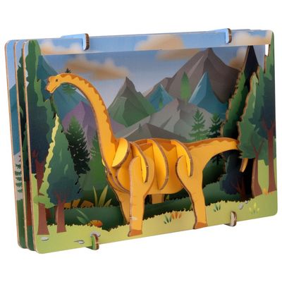 EscapeWelt 3D dřevěné puzzle Brontosaurus