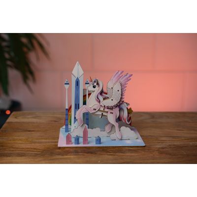 EscapeWelt 3D dřevěné puzzle Jednorožec