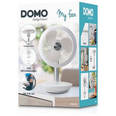 DOMO DO8147 Stolní USB ventilátor s akumulátorem