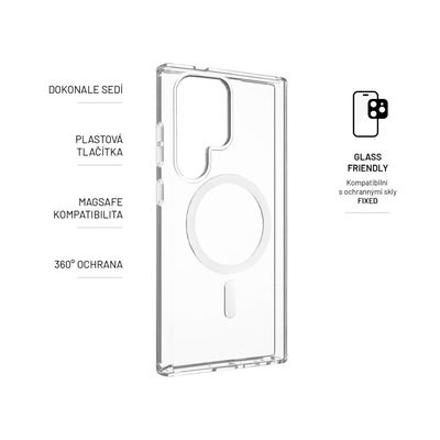 Zadní kryt FIXED MagPure s podporou Magsafe pro Samsung Galaxy S24 Ultra, čirý