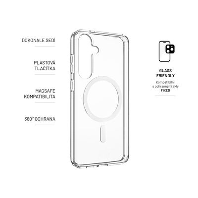 Zadní kryt FIXED MagPure s podporou Magsafe pro Samsung Galaxy S24+, čirý